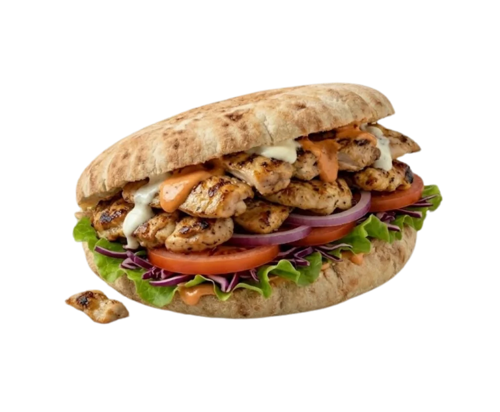 Chicken Kebab In Kurdish Pitta Bread (1)