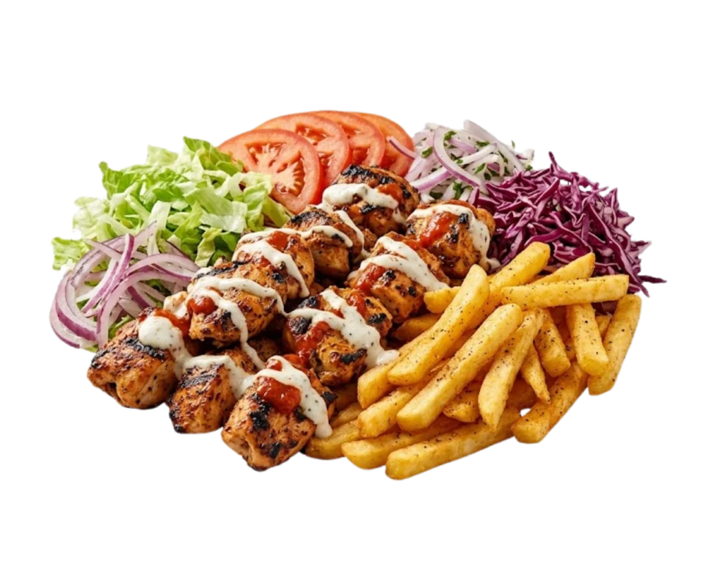 chicken Kebab with Fries
